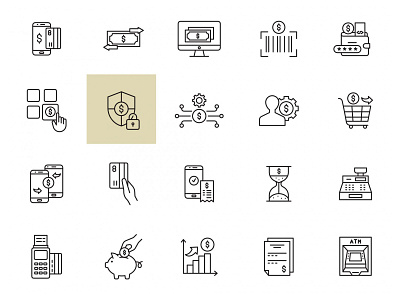 Mobile Banking Icons