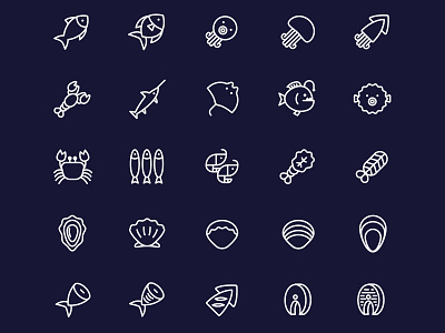 25 Vector Line Seafood Icons ai design download free download free icons freebie graphicpear icon design icons download icons set illustration illustrator logo sea sea icons seafood seafood icons vector design vector icons