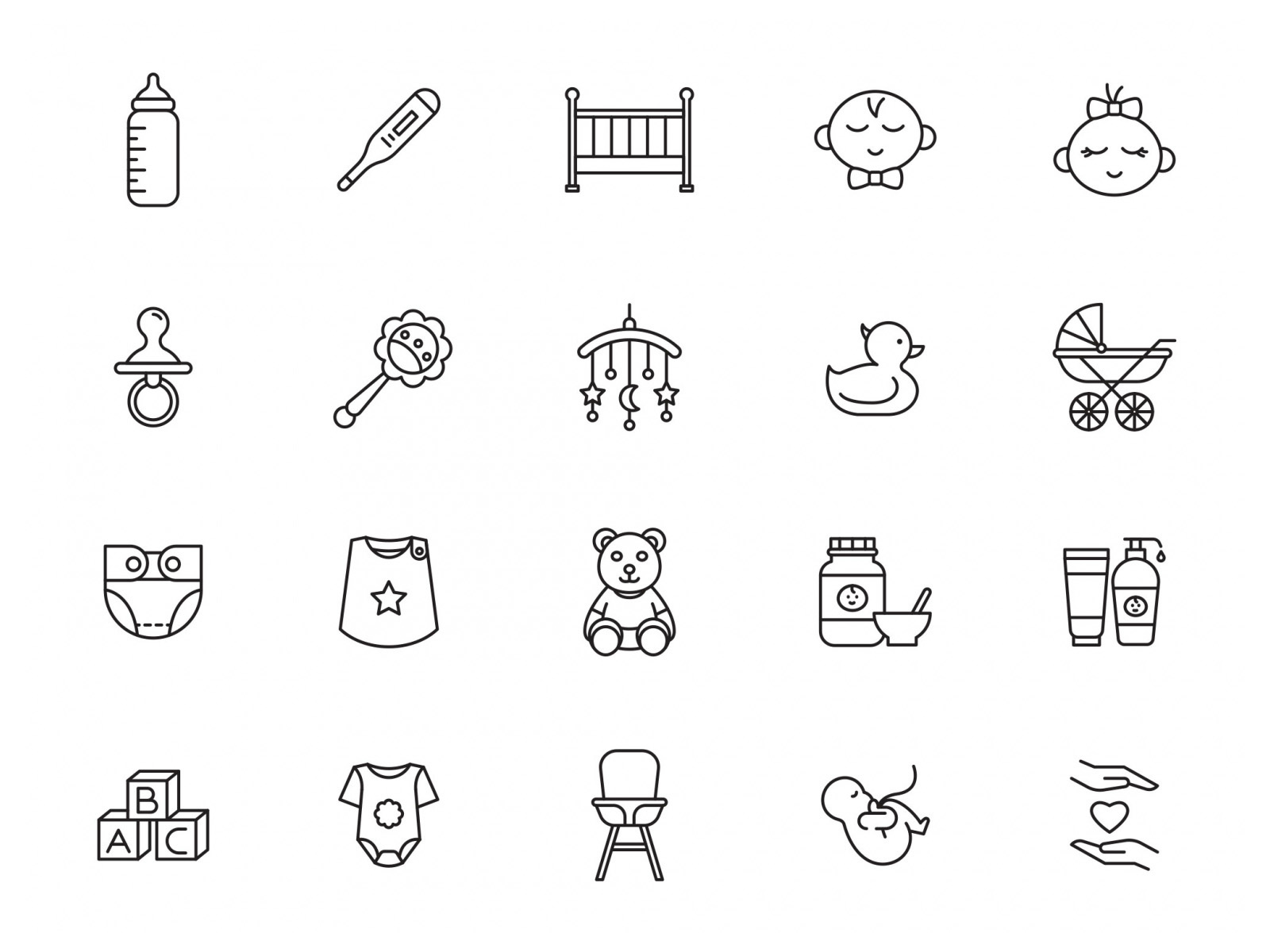 Baby Care Icons by Graphic Pear on Dribbble