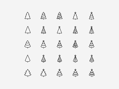 25 Line Stylized Tree Vector Minimal Icons branding christmas tree design download free christmas icon free icon free tree icon free vector freebie graphicpear icons download illustration logo tree icon vector icons