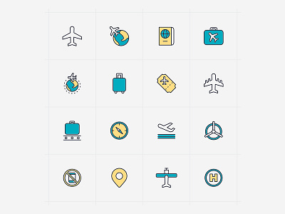 Aviation Icons Part 01 by Graphic Pear on Dribbble