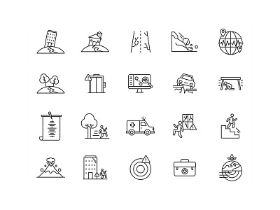 Earthquake Minimal Icons design download earthquake earthquake icons free icons freebie graphicpear icon set icons download vector icons