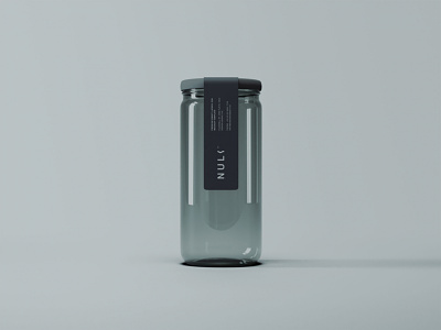 Tall Transparent Glass Jar Mockup