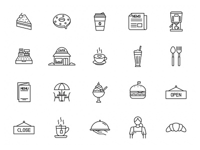 Cafeteria Vector Icons cafeteria cafeteria icon design free download free icon set freebie graphicpear icon set illustrator vector icons