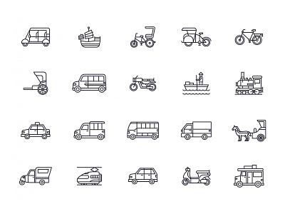 Asian Transportation Icons asian transportation design download free icon freebie graphicpear icons download icons set transportation transportation vector trasportation icon vector icon