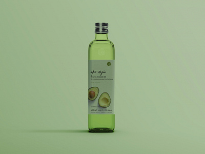 Avocado Oil Bottle Mockup