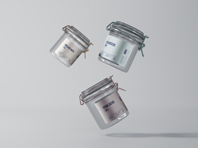 Airtight Glass Jars Mockup