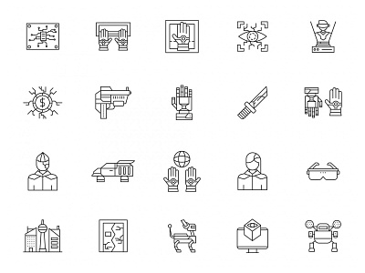 20 Cyberpunk Icons cyberpunk cyberpunk icon cyberpunk vector free icons freebie graphicpear icon design icon set icons download vector icon