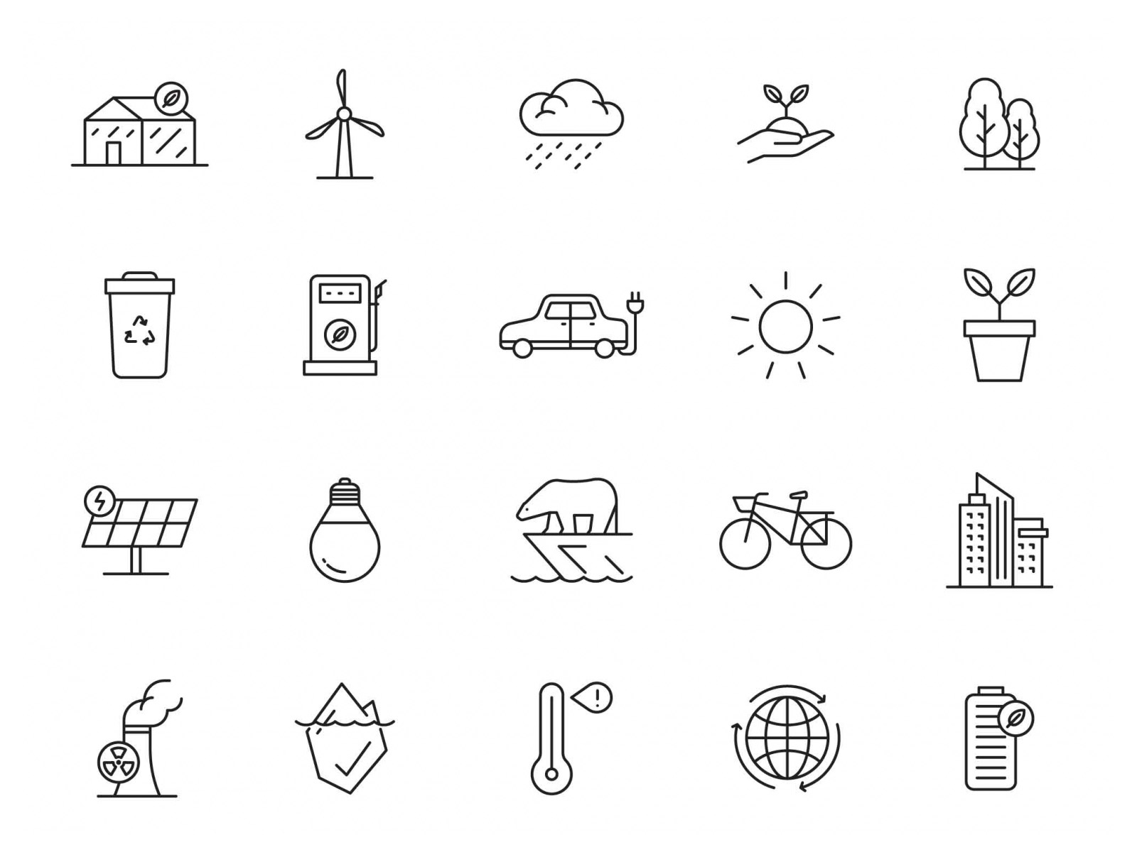 20 Environment Line Icons by Graphic Pear on Dribbble