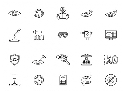 Eye Surgery Line Icons