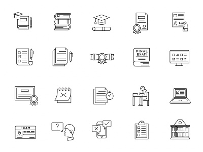 Final Exam Icons