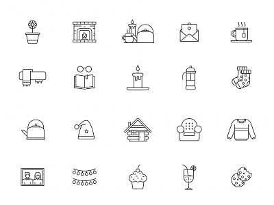 Hygge Line Icons comfy cosiness cozy download free download free icons freebie graphicpear hygge hygge icon hygge vector icon set icons download vector icon