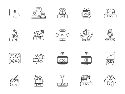 Live Streaming Icons download free download free icon free vector freebie graphicpear icon set icons download live streaming live streaming icon live streaming vector vector icon