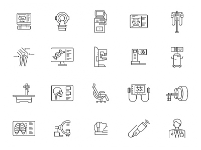 Radiology Line Icons