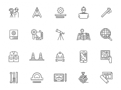 Surveyor Line Icons download free icons freebie graphicpear icon set icons download surveyor surveyor icon surveyor vector vector icon