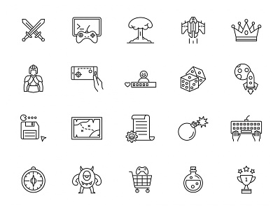 Gaming Line Icons free download free icons free vector freebie game game icon gaming gaming icons gaming vector graphicpear icon set icons download vector icon