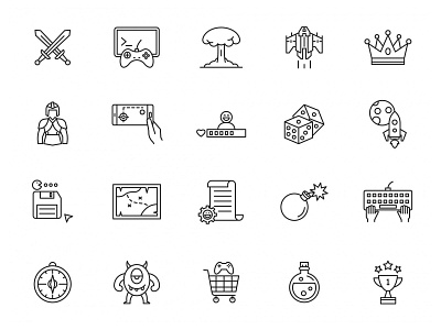 Gaming Line Icons