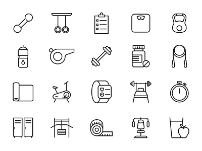 Fitness Line Icons download fitness fitness icon fitness icons fitness vector free icons freebie graphicpear icon set icons download vector icons