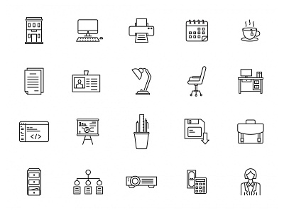20 Office Line Icons download free download free icons free vector freebie graphicpear icon set icons icons download office office icon office vector vector icon