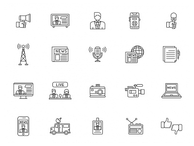 20 Press Line Icons download free download free vector icon freebie graphicpear icon set icons download press press icon press vector vector icon