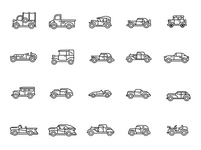 Retro Car Icons