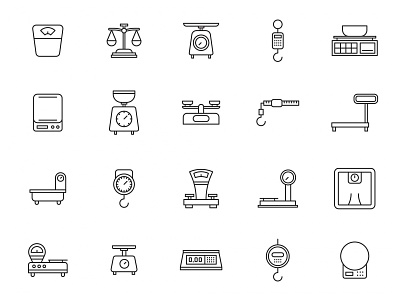 20 Scale Line Icons