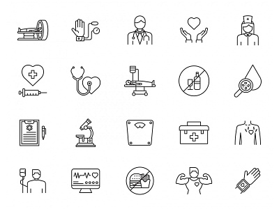 Cardiology Vector Icons