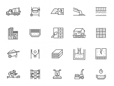 20 Concrete Vector Icons