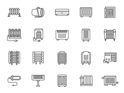 20 Electric Heater Icons