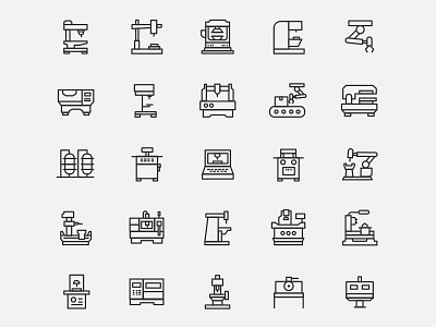 CNC Routing Machine Icons