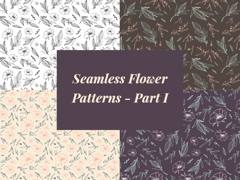 Free Seamless Flower Patterns (Vector Ai) by Graphic Pear on Dribbble