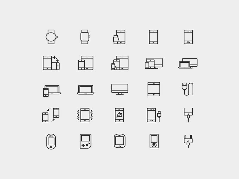 Device Vector Line Icons device icons download free icons icons line icons vector watch