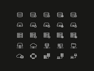 Database and Storage Icons database icons storage download free icons icons icons set vector line icons vector