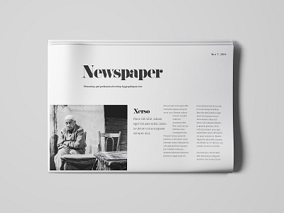 Newspaper Mockup - Top View branding graphicpear mockup newspaper mockup photoshop psd