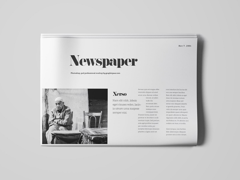 Download Newspaper Mockup - Top View by Graphic Pear on Dribbble