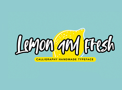 Lemon and Fresh Handmade Font branding calligraphy design download font font bundle font design fonts free freebie graphicpear logo psd download typeface typography