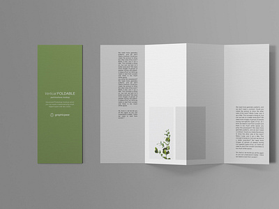 Vertical Foldable Brochure Mockup