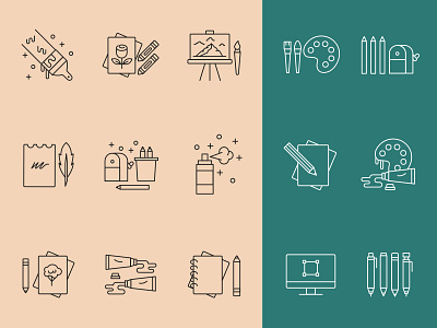 Artist Tools Vector Icons artist artist icons artist tools design download free download freebie graphicpear icon icon design icon set iconography icons vectors vectors download