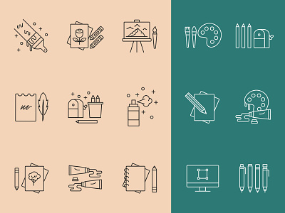 Artist Tools Vector Icons