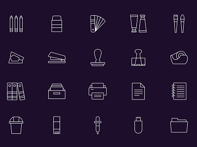 Stationery Vector Icons – Part 02