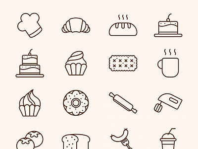 Cake and Bakery Icons 1536x1306