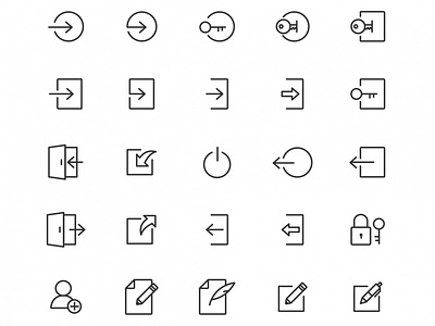 Login and Logout Vector Icons