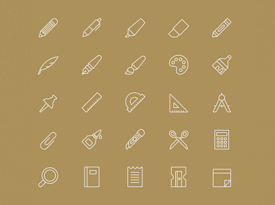 Stationery Vector Icons – Part 03 ai ai download download freebie graphicpear icons icons design icons download icons pack icons set illustrator stationery stationery icons stationery vectors vectors vectors design vectors download vectors icons