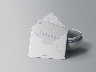 Envelope with Bowl Mockup bowl branding download envelope envelope design envelope mockup free download freebie graphicpear mockup mockup design mockup download photoshop print design psd psd download