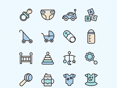 Baby Vector Icons Part 03 ai ai donwload baby baby icons baby vectors download free download freebie graphicpear icons icons design icons download illustrator vector download vector icons vectors