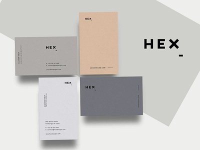 Hex Business Card Print Template