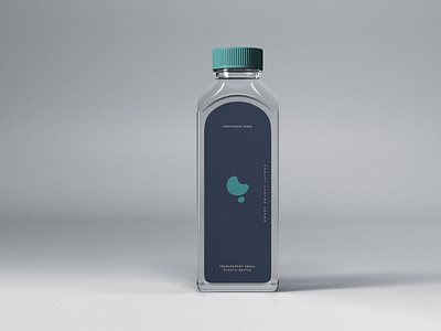 Transparent Small Plastic Bottle Mockup