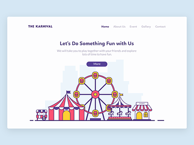 Carnival Landing Page carnival colorful homepage illustration landing page playful playground website