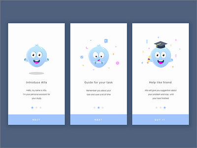 Alfa OnBoarding alfa application concept illustration ios mobile onboarding user interface