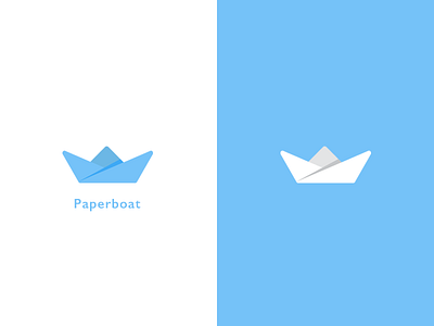 Paperboat Logo branding identity logo minimalist paper paperboat simple